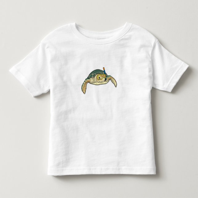 Turtle Diver Snorkel Kleinkind T-shirt (Vorderseite)