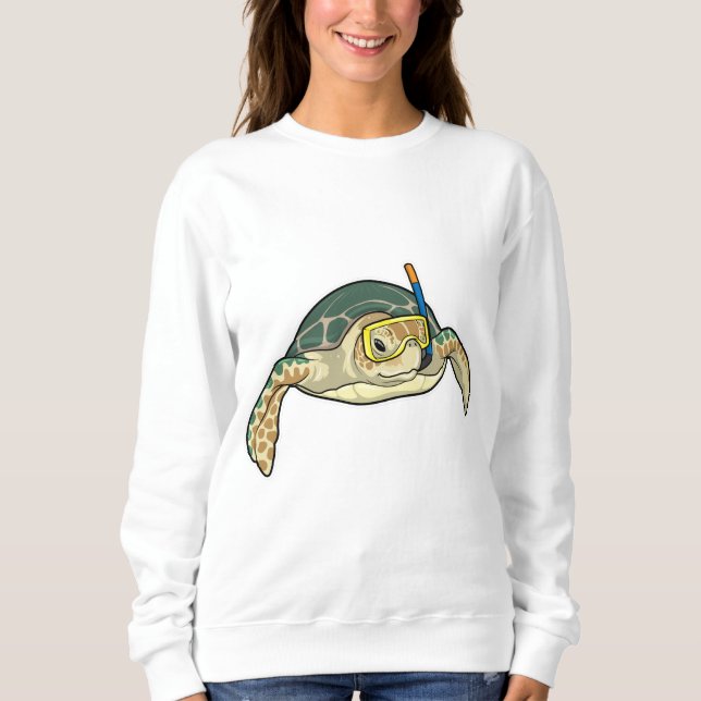 Turtle Diver Snorkel Sweatshirt (Vorderseite)