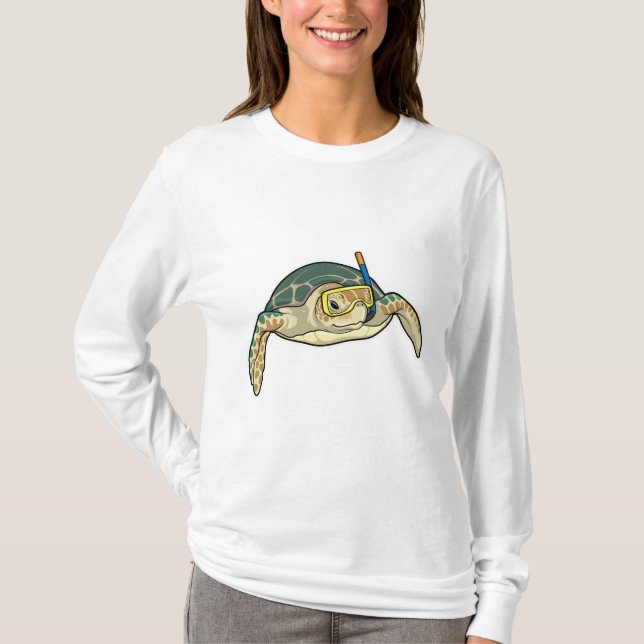Turtle Diver Snorkel T-Shirt (Vorderseite)