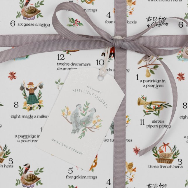 Turtle Doves | 12 Weihnachtsfeiertag Geschenkanhänger (Von Creator hochgeladen)