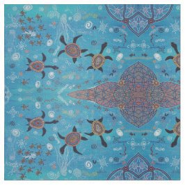 Turtle Dreaming Aborigine Design Fabric Stoff