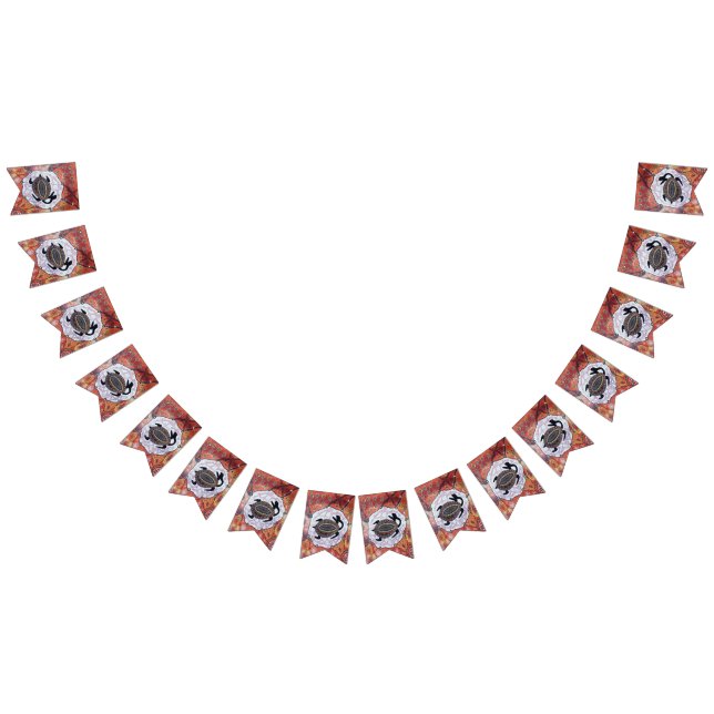 Turtle Dreaming Aborigine-Kunst Wimpelkette (Alle)