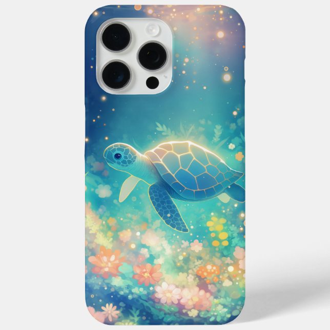 Turtle-Fahrt durch einen belebten Unterwassergarte Case-Mate iPhone Hülle (Rückseite)