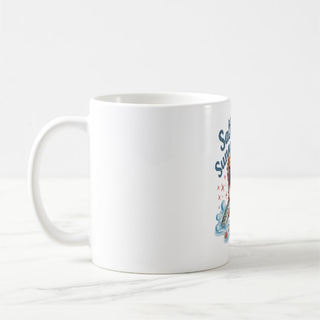 Turtle Floral Summer Beach Kaffeetasse (Links)
