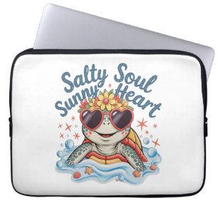 Turtle Floral Summer Beach Laptopschutzhülle
