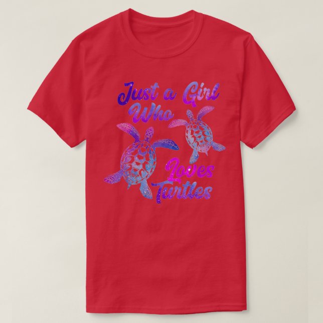 Turtle Girl Galaxy Tortoise Chelonian Lover T-Shirt (Design vorne)