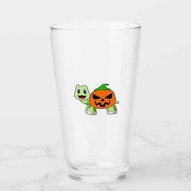 Turtle Halloween Pumpkin Classic T-Shirt Glas (Vorderseite)