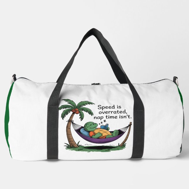 Turtle Hammock Nap Time Overrated Duffle Bag (Vorderseite)