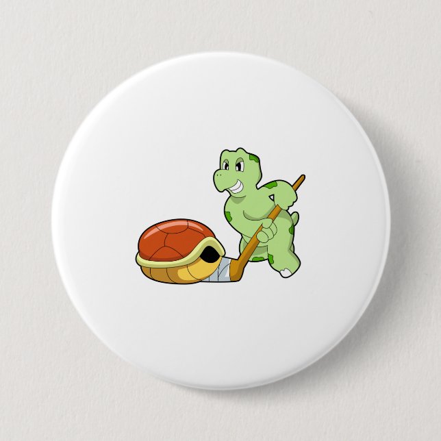 Turtle Ice Hockey Ice Hockey-Stab Button (Vorderseite)