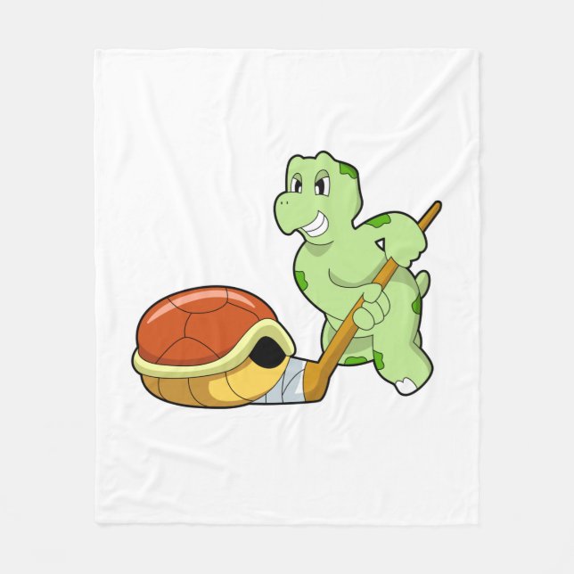 Turtle Ice Hockey Ice Hockey-Stab Fleecedecke (Vorderseite)