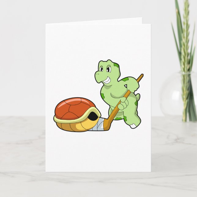 Turtle Ice Hockey Ice Hockey-Stab Karte (Vorderseite)