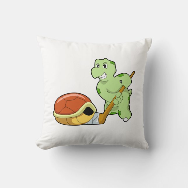 Turtle Ice Hockey Ice Hockey-Stab Kissen (Vorderseite)