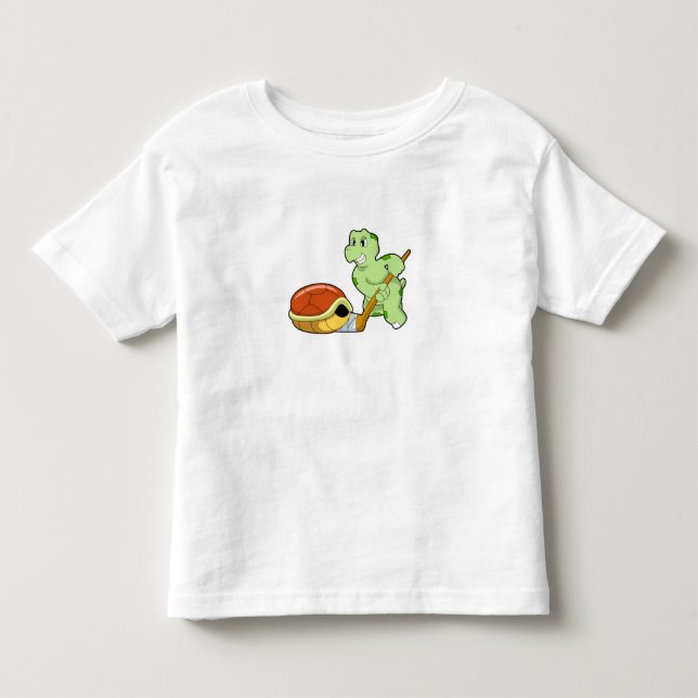 Turtle Ice Hockey Ice Hockey-Stab Kleinkind T-shirt (Vorderseite)