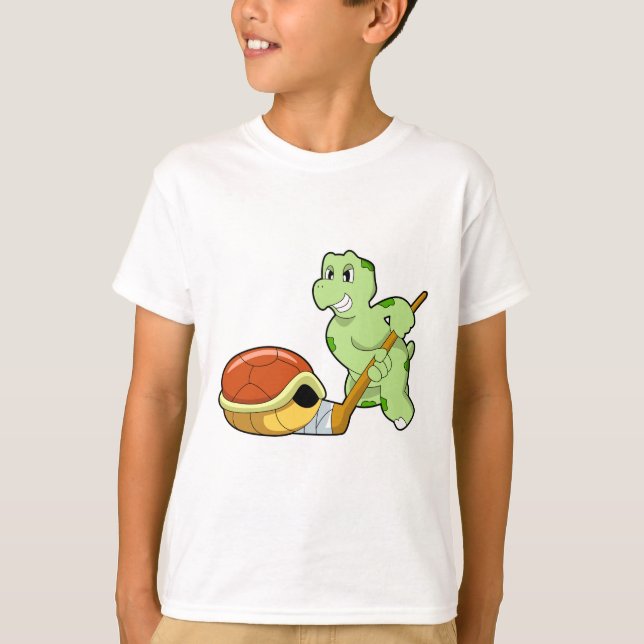 Turtle Ice Hockey Ice Hockey-Stab T-Shirt (Vorderseite)