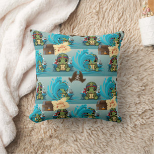 Turtle Kawaii Pirat Kissen