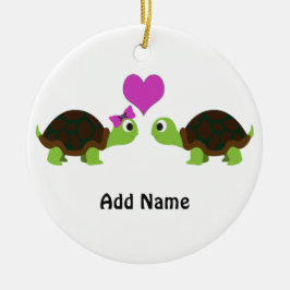 Turtle-Liebe Keramik Ornament