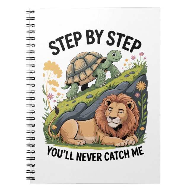 Turtle Lion Funny Notizblock (Vorderseite)