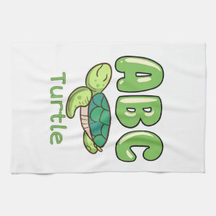 Turtle Lover Alphabet ABC Letter Turtle Geschirrtuch