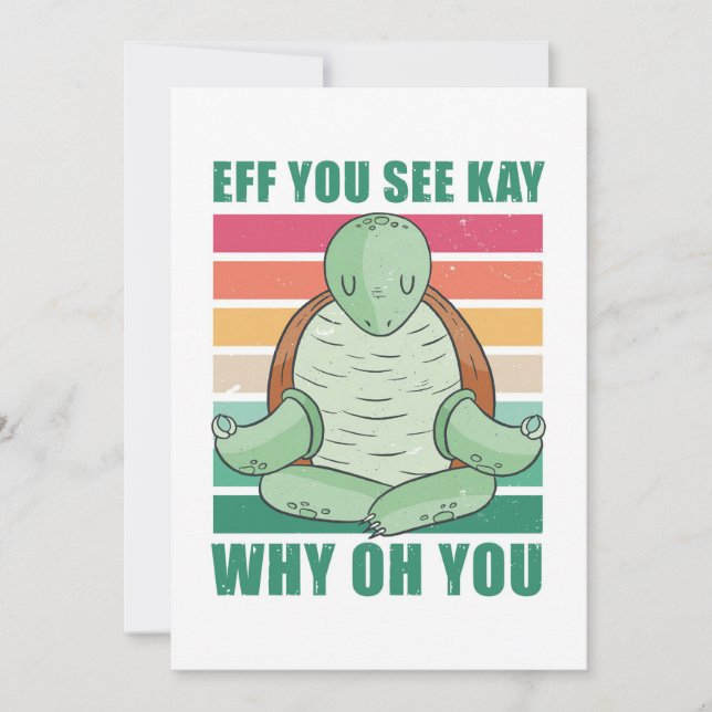 Turtle Lover EFF Sie sehen Kay Why You Save The Date (Vorderseite)