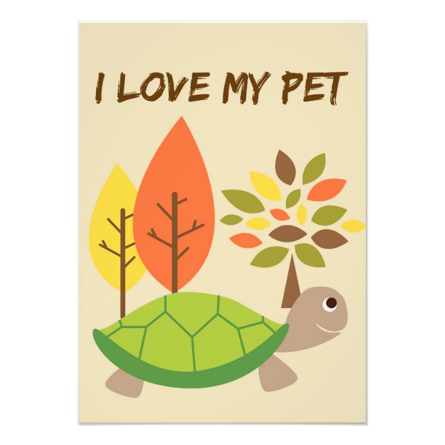 Turtle Lover I Liebe Meine Turtle Fotodruck (Vorne)