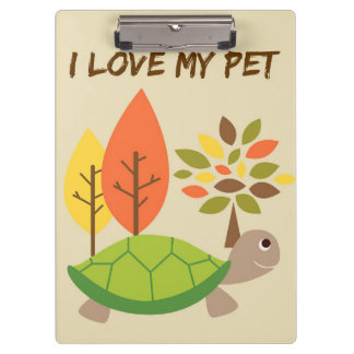 Turtle Lover I Liebe Meine Turtle Klemmbrett