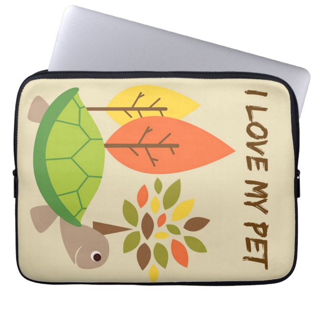 Turtle Lover I Liebe Meine Turtle Laptopschutzhülle (Vorderseite)