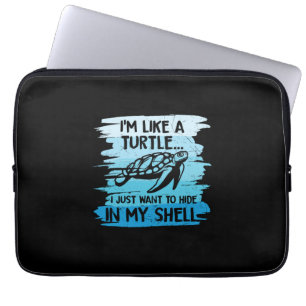 Turtle Lover Ich bin wie eine Schildkröte Laptopschutzhülle