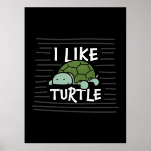 Turtle Lover Ich mag Schildkröten Poster