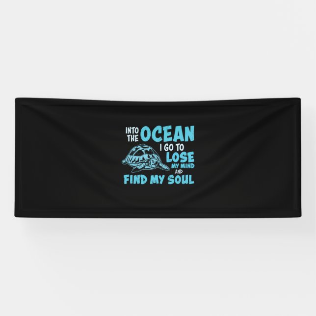 Turtle Lover | In den Ozean Banner (Horizontal)