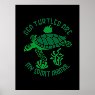 Turtle Lover   Meeresschildkröten sind mein Geist Poster