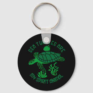 Turtle Lover Meeresschildkröten sind mein Geist Schlüsselanhänger
