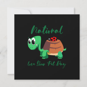 Turtle Lover   Nationale Liebe Ihre Schildkröte Feiertagskarte
