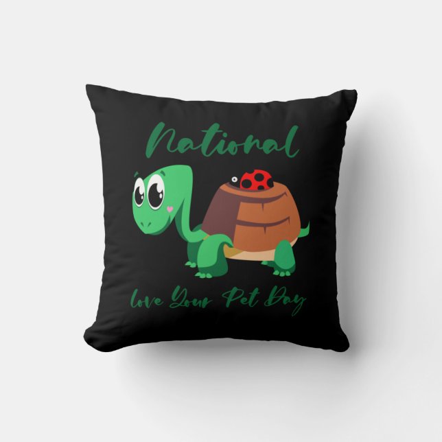 Turtle Lover | Nationale Liebe Ihre Schildkröte Kissen (Vorderseite)