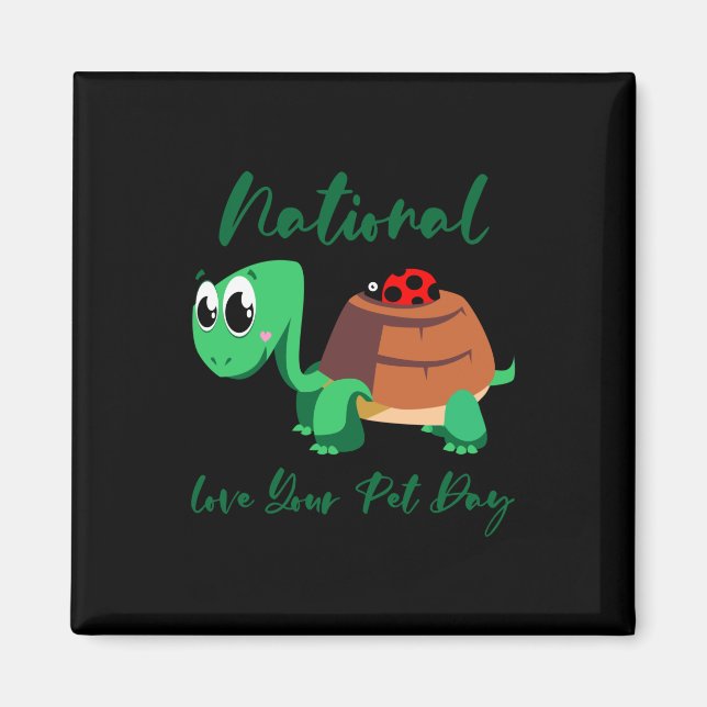 Turtle Lover | Nationale Liebe Ihre Schildkröte Magnet (Vorne)