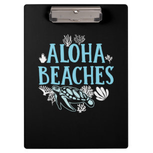 Turtle Lover   Strände von Aloha Klemmbrett