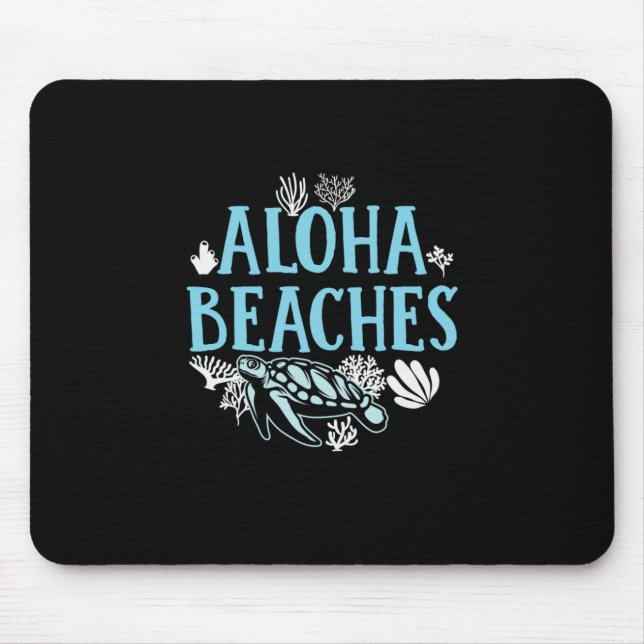 Turtle Lover | Strände von Aloha Mousepad (Vorne)