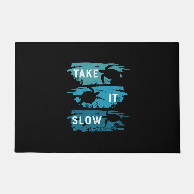 Turtle Lover | Take It Slow Fußmatte (Vorderseite)