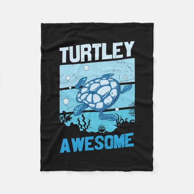 Turtle Lover | Turtley Phantastisch Fleecedecke (Vorderseite)