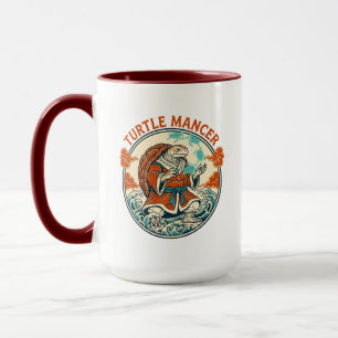 Turtle Mancer Mystiker Ozeanwellen Japanische Kuns Tasse