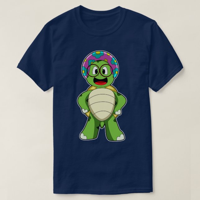 Turtle mit Hut T-Shirt (Design vorne)
