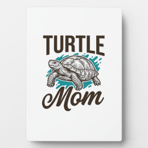 Turtle Mom Vintage-Stichvektor-Design_1 Fotoplatte