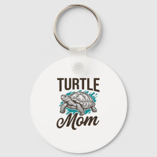 Turtle Mom Vintage-Stichvektor-Design_1 Schlüsselanhänger