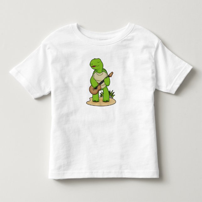 Turtle Musician Gitarre Kleinkind T-shirt (Vorderseite)