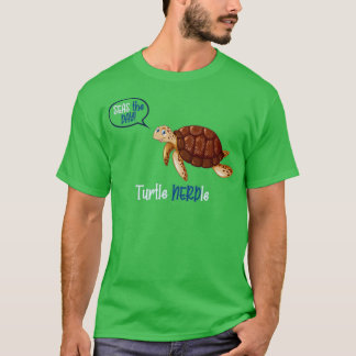 Turtle Nerdle auf Ocean Blue T-Shirt