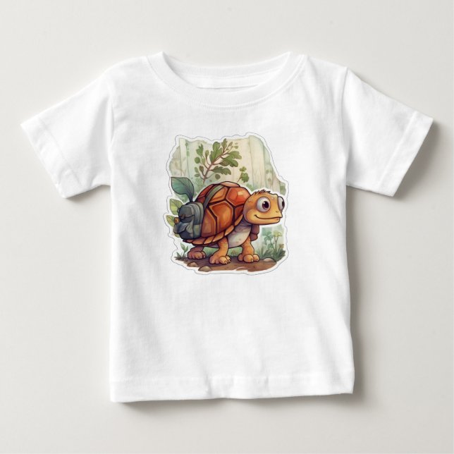 Turtle on Tour Baby T-shirt (Vorderseite)