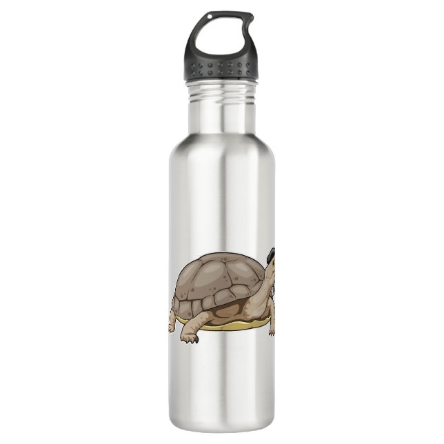 Turtle Painter Paint brush Edelstahlflasche (Vorderseite)