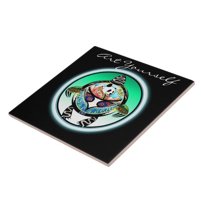 Turtle Panda Fliese (Seite)