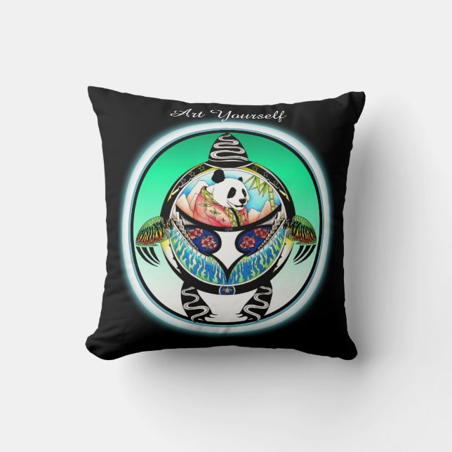 Turtle Panda Kissen (Vorderseite)