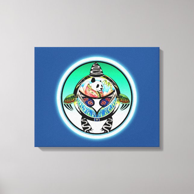 Turtle Panda Leinwanddruck (Vorderseite)