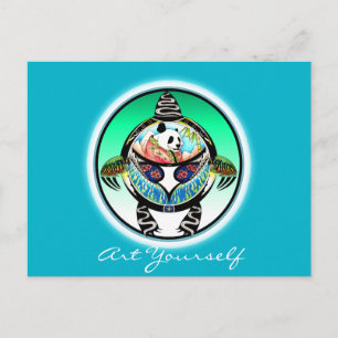 Turtle Panda Postkarte